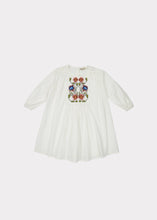 Load image into Gallery viewer, Caramel Coral Dress - White Cotton - 4Y Last Ones