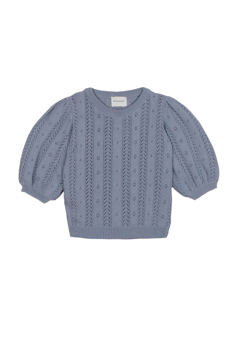 【COSYHARU】Peanut Openwork Short Sleeve Knit COSYHARU (コシハル) - ピーナッツスカッシュ半袖ニット