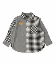 Load image into Gallery viewer, Denim Dungaree Crazy Check May Way Shirt - 100cm, 110cm, 120cm