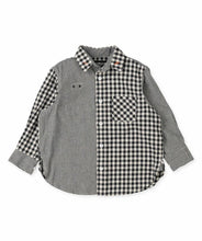 Load image into Gallery viewer, Denim Dungaree Crazy Check May Way Shirt - 100cm, 110cm, 120cm