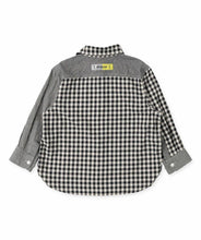Load image into Gallery viewer, Denim Dungaree Crazy Check May Way Shirt - 100cm, 110cm, 120cm