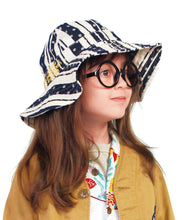 Load image into Gallery viewer, Denim Dungaree Dot Stripe Bucket Hat - M (54-56cm) Only