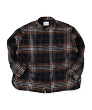 Load image into Gallery viewer, Groovy Colors Wool Plaid Band Collar GRAFFITI shirt - 125cm, 135cm