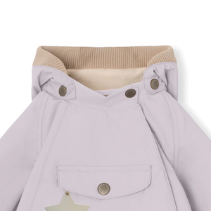 Mini A Ture Wai Fleece Lines Spring Jacket - Purple Raindrops - 4Y Last One