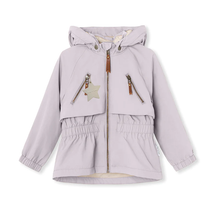 Load image into Gallery viewer, Mini A Ture Algea Fleece Lined Spring Jacket - Pearl Blue/Purple Raindrops/Ombre Blue - 4Y, 5Y