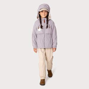 Mini A Ture Algea Fleece Lined Spring Jacket - Pearl Blue/Purple Raindrops/Ombre Blue - 4Y, 5Y