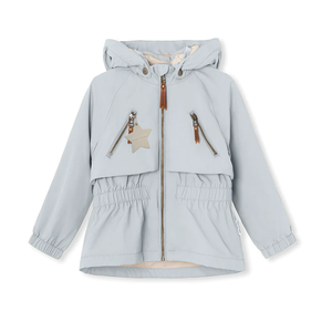 Mini A Ture Algea Fleece Lined Spring Jacket - Pearl Blue/Purple Raindrops/Ombre Blue - 4Y, 5Y