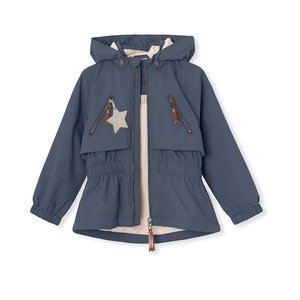 Mini A Ture Algea Fleece Lined Spring Jacket - Pearl Blue/Purple Raindrops/Ombre Blue - 4Y, 5Y