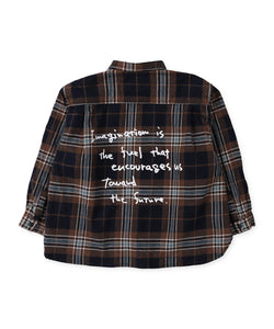 Groovy Colors Wool Plaid Band Collar GRAFFITI shirt - 125cm, 135cm