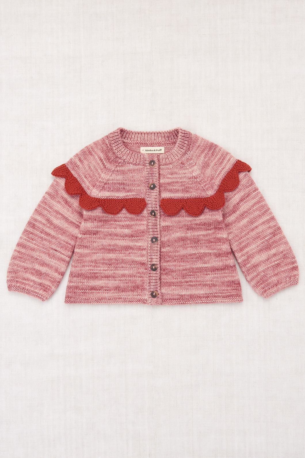 Misha&Puff Scallop Yoke Cardigan - Prairie Rose - 3Y, 4Y, 5Y, 6Y