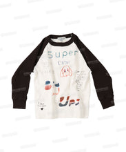 Load image into Gallery viewer, Denim Dungaree Raglan Graffiti T-shirt - 120cm, 130cm