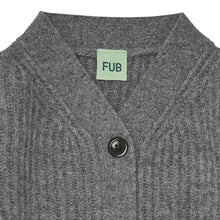 Load image into Gallery viewer, Fub Lambswool Cardigan - Charcoal Melange - 90cm, 100cm, 110cm, 120cm