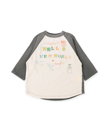 Denim Dungaree Vintage Cotton HELLO L/S Tee - 125cm, 135cm