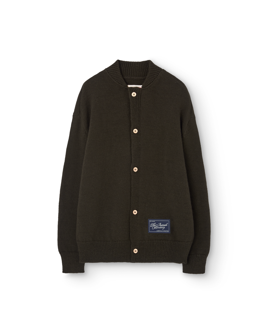 The Animals Observatory Dark Olive Gecko Cardigan - 4Y, 6Y, 8Y