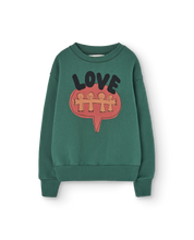 Load image into Gallery viewer, The Animals Observatory Love Green Bear Sweatshirt - 3Y, 4Y, 6Y, 8Y