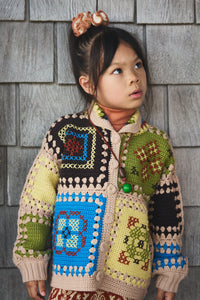 Misha&Puff Cross Stitch Crochet Jacket - 4Y, 6Y, 8Y