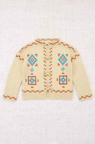 Misha&Puff Cross Stitch Bjorn Cardigan - 3Y, 4Y, 5Y, 6Y, 8Y