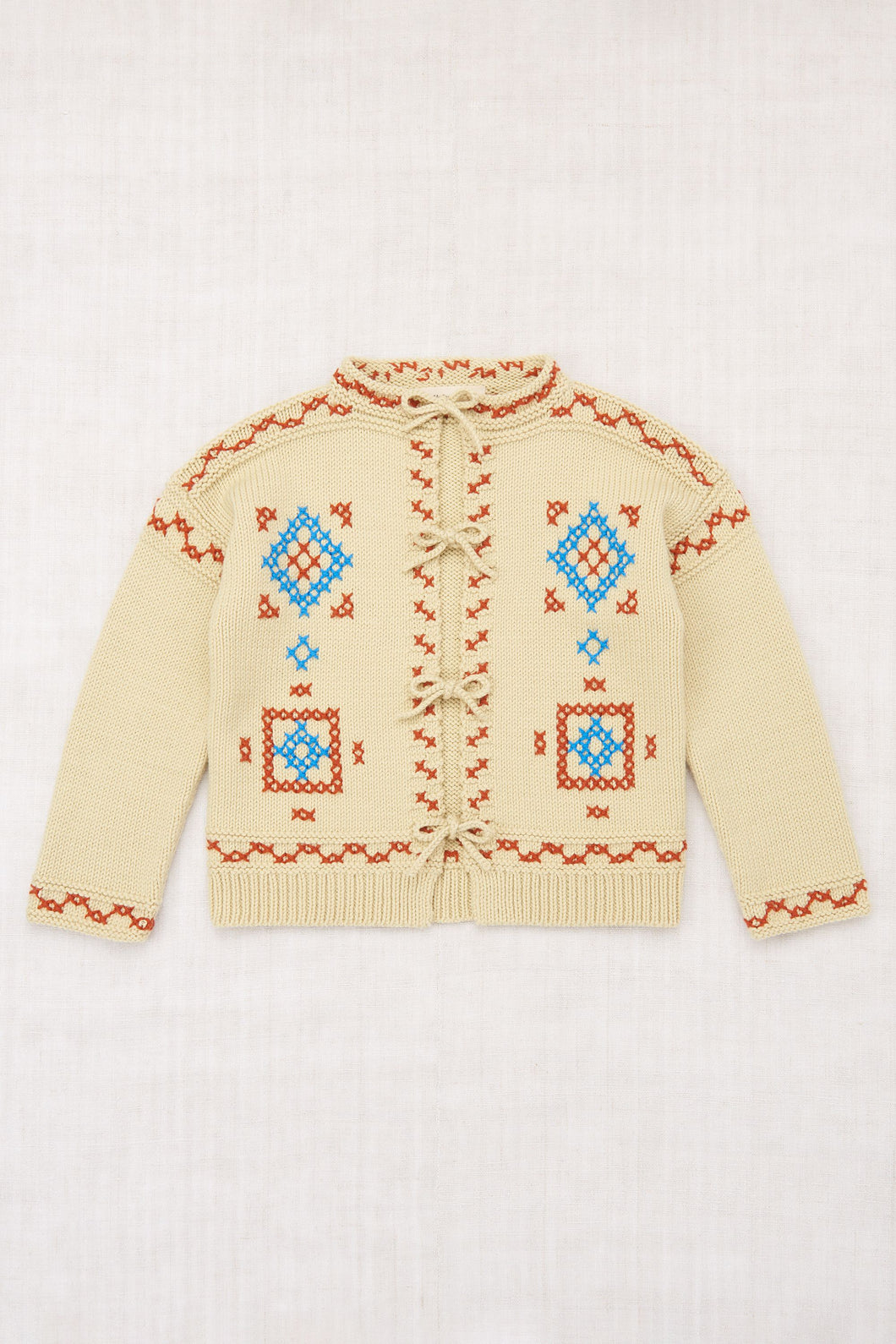 Misha&Puff Cross Stitch Bjorn Cardigan - 3Y, 4Y, 5Y, 6Y, 8Y