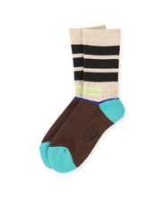 Load image into Gallery viewer, Dedim Dungaree Standard Service Socks - Black/Red Pink/Blue Black