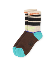 Load image into Gallery viewer, Dedim Dungaree Standard Service Socks - Black/Red Pink/Blue Black