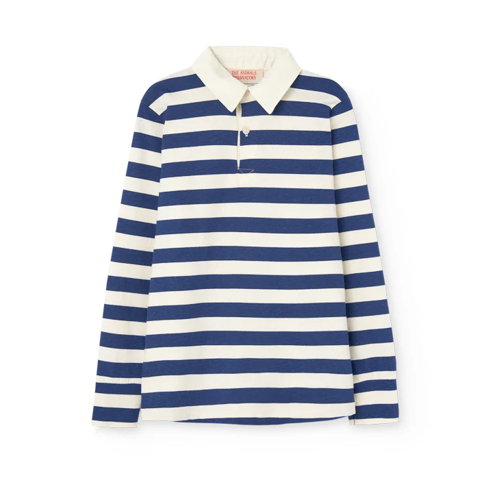 The Animals Observatory Stripes Navy Eel Polo Shirt - 3Y, 4Y, 6Y, 8Y