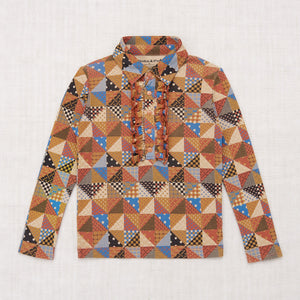 Misha & Puff Beau Shirt - Cinnamon Patchwork - 3Y, 4Y, 5Y