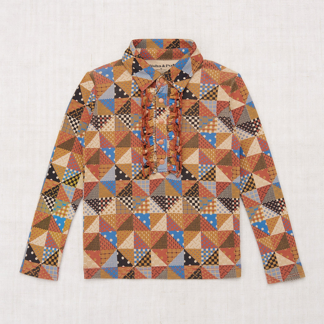Misha & Puff Beau Shirt - Cinnamon Patchwork - 3Y, 4Y, 5Y