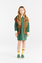Load image into Gallery viewer, The Animals Observatory Stripes Brown Blowfish Cardigan Vest - 3Y, 4Y, 6Y, 8Y