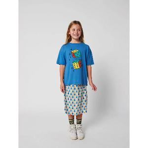 Bobo Choses Geometric Scacs over pencil pleated skirt - 2/3Y, 4/5Y, 6/7Y, 8/9Y