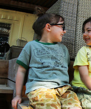 Load image into Gallery viewer, Denim Dungaree Snoopy Ever Seen Tee - Grey Black/Light Green Black- 115cm, 125cm