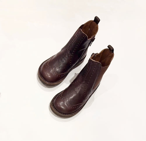 Pepe Perforated-Detail Leather Ankle Boots - B-SiouSP SIOUX T.Moro - 27, 28, 29, 31, 32, 34