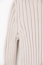 Load image into Gallery viewer, Popelin Mod.25.2 Sand funnel collar ribbed jersey - Sand - 2/3Y, 4/5Y, 6/7Y, 8/9Y