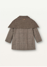 Load image into Gallery viewer, Popelin Mod.51.2 Brown herringbone woollen cape coat - 4Y, 5Y, 6Y