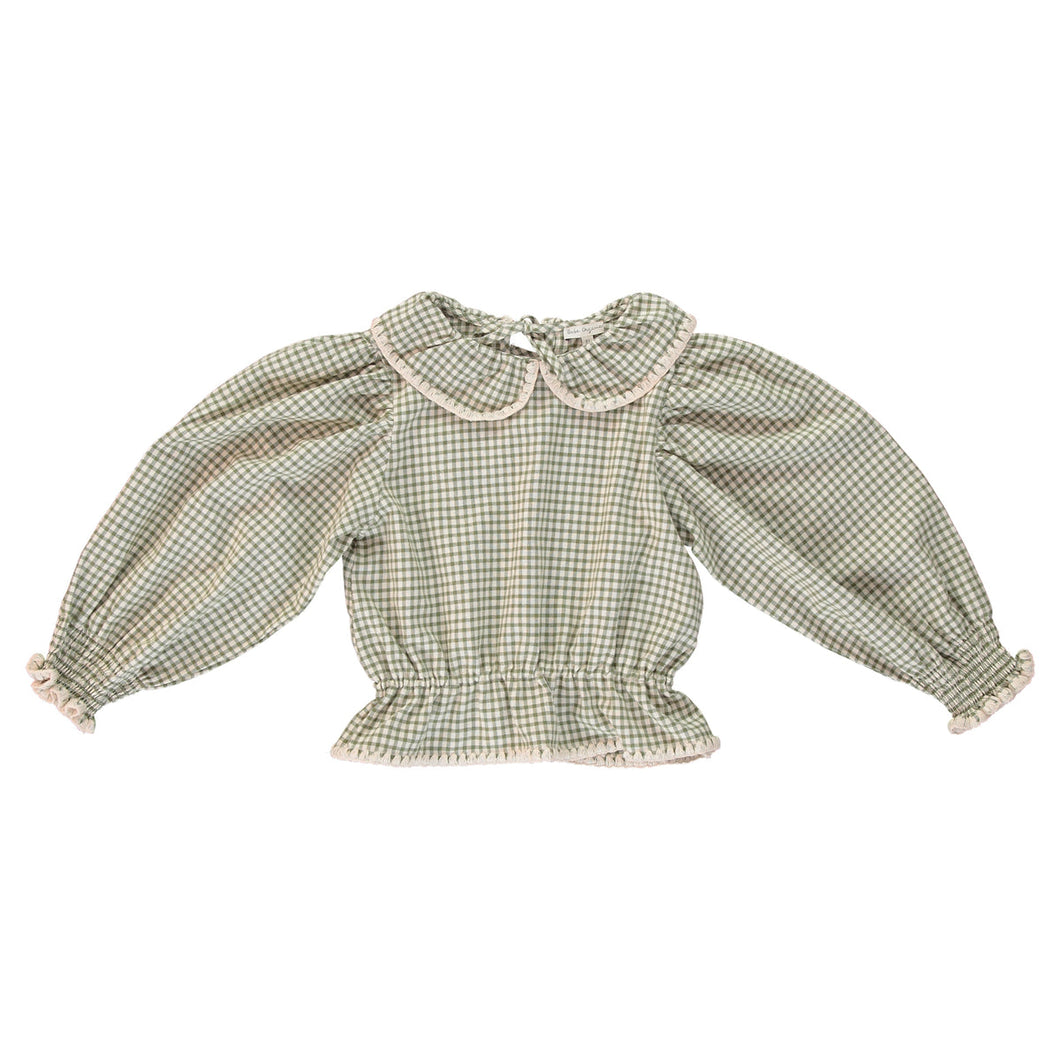 Bebe Organic Elsa Blouse - Wollen Gingham - 3Y, 4Y, 6Y, 8Y