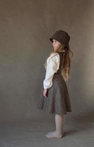 Popelin Mod.62.3 Brown woollen peaked bonnet