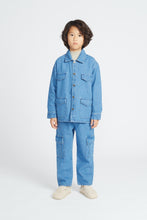 Load image into Gallery viewer, Bebe Organic Fallon Denim Cargo Pants - Wash Blue - 3Y, 4Y, 6Y