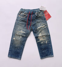 Load image into Gallery viewer, Denim Dungaree 12oz Denim Ribbed Easy Pants - 100cm, 120cm