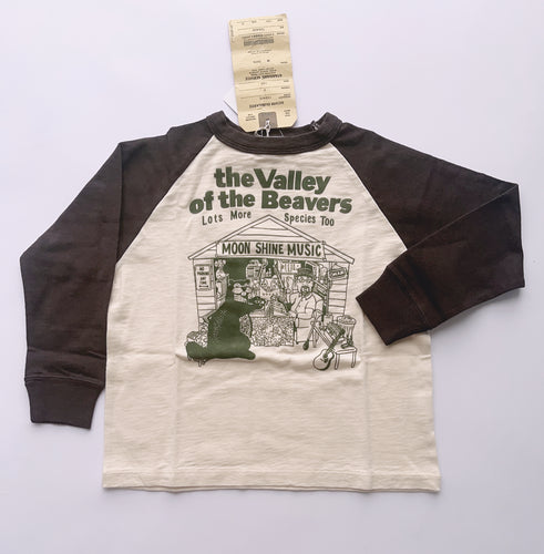 Denim Dungaree Tenjiku Valley Tee - Black - 120cm Last One
