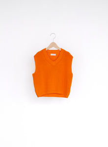 East End Highlanders Oversized Knit Vest - Orange - 100cm, 110cm, 120cm