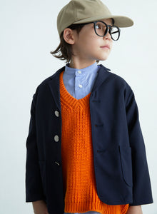 East End Highlanders Oversized Knit Vest - Orange - 100cm, 110cm, 120cm
