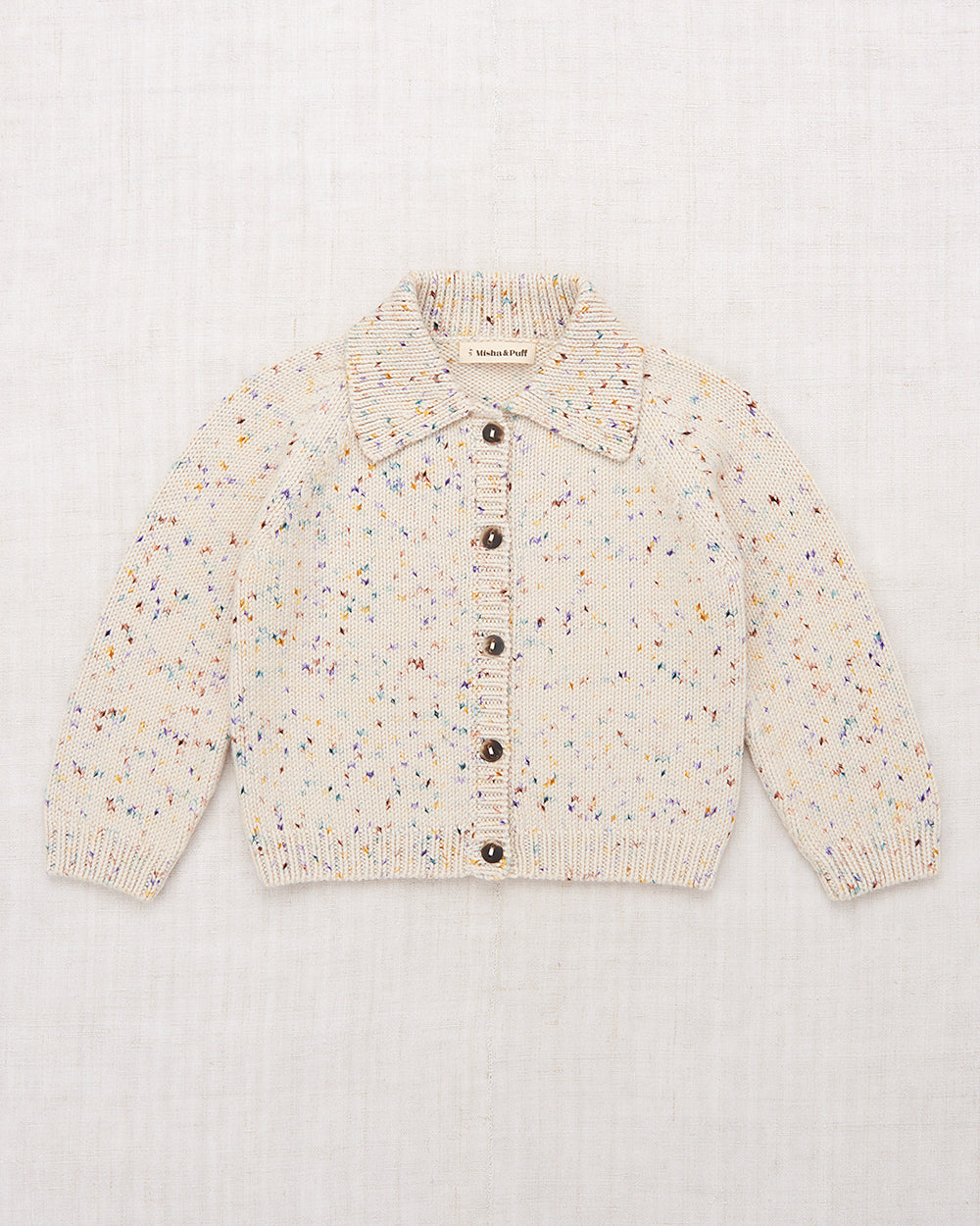 Misha & Puff Motley Cardigan - Iris Confetti - 8Y Last One