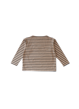 Load image into Gallery viewer, East End Highlanders Big Basque T-shirt - Mocha x Black - 110cm, 120cm