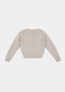 Caramel Rosa Cashmere Cardigan - Stone - 6Y Last One