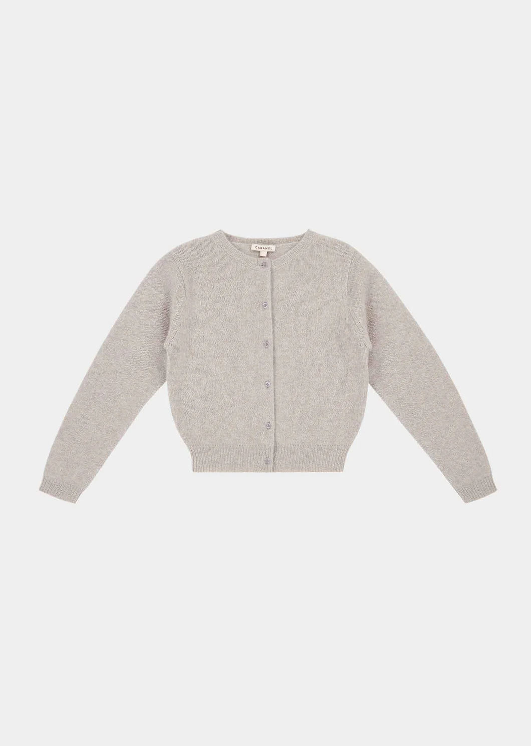 Caramel Rosa Cashmere Cardigan - Stone - 6Y Last One