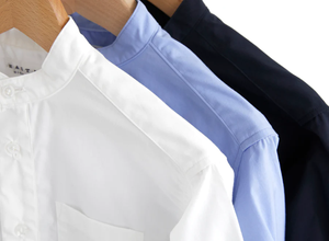 East End Highlanders Banded Collar Shirt - White - 100cm, 110cm