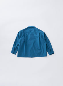 East End Highlanders Open Collar Snap Button Shirt - Petro - 100cm, 110cm, 120cm