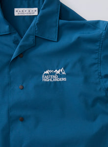 East End Highlanders Open Collar Snap Button Shirt - Petro - 100cm, 110cm, 120cm