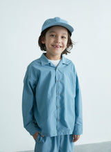 Load image into Gallery viewer, East End Highlanders Tusser Open Collar Shirt - Ice Blue - 100cm, 110cm, 120cm