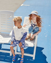 Load image into Gallery viewer, Wynken Panel Sweat - Chalk/Dusk Blue - 6Y, 8Y