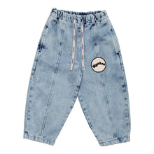 Load image into Gallery viewer, Wynken Drawcord Panel Pants - Mottle Blue Denim - 4Y, 6Y